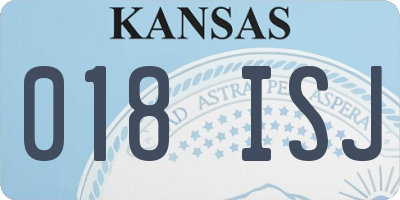 KS license plate 018ISJ
