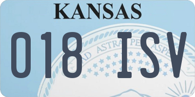 KS license plate 018ISV