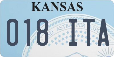 KS license plate 018ITA