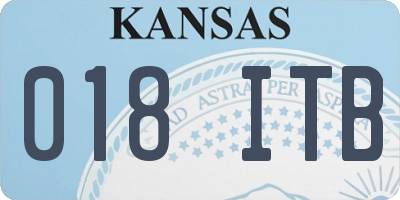 KS license plate 018ITB