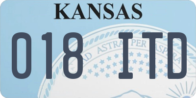 KS license plate 018ITD