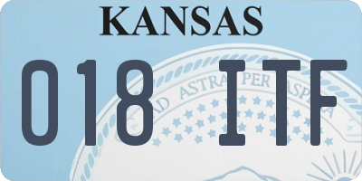 KS license plate 018ITF