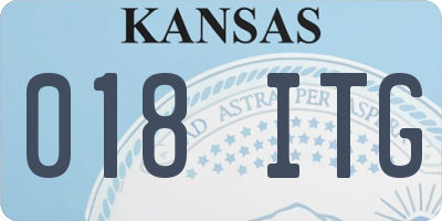 KS license plate 018ITG