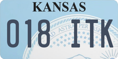 KS license plate 018ITK