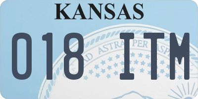 KS license plate 018ITM