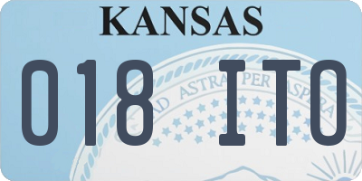 KS license plate 018ITO