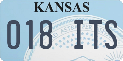 KS license plate 018ITS