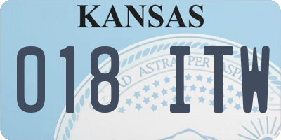 KS license plate 018ITW