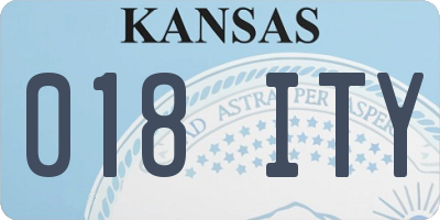 KS license plate 018ITY