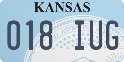 KS license plate 018IUG