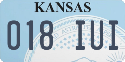 KS license plate 018IUI