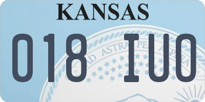 KS license plate 018IUO