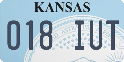 KS license plate 018IUT