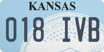KS license plate 018IVB