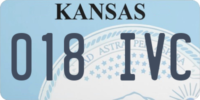 KS license plate 018IVC