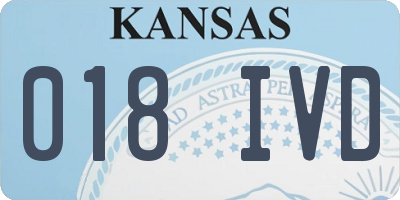 KS license plate 018IVD