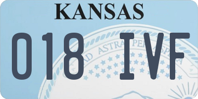 KS license plate 018IVF