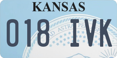 KS license plate 018IVK