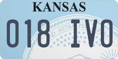 KS license plate 018IVO