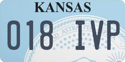 KS license plate 018IVP