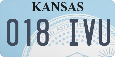 KS license plate 018IVU