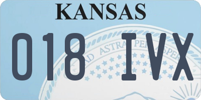 KS license plate 018IVX