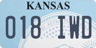 KS license plate 018IWD