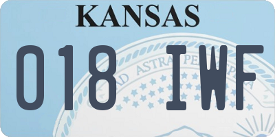 KS license plate 018IWF