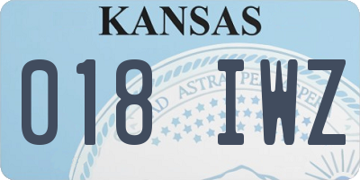 KS license plate 018IWZ