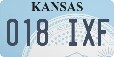 KS license plate 018IXF