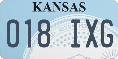 KS license plate 018IXG