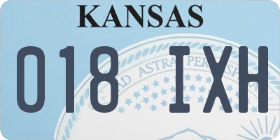 KS license plate 018IXH