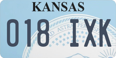 KS license plate 018IXK