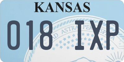 KS license plate 018IXP