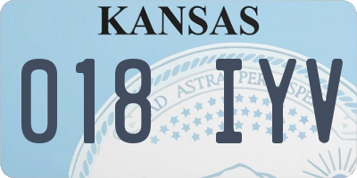 KS license plate 018IYV