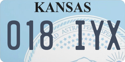 KS license plate 018IYX