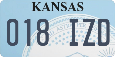 KS license plate 018IZD