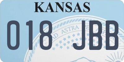 KS license plate 018JBB
