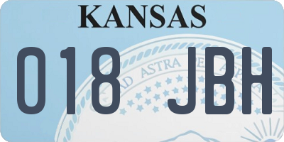 KS license plate 018JBH