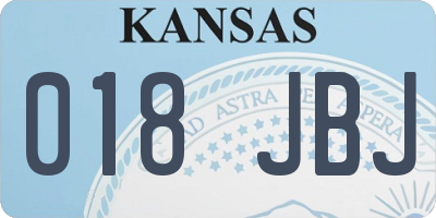 KS license plate 018JBJ