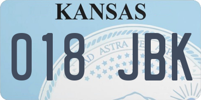 KS license plate 018JBK