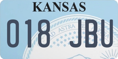 KS license plate 018JBU