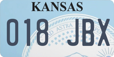 KS license plate 018JBX