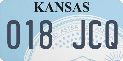 KS license plate 018JCQ