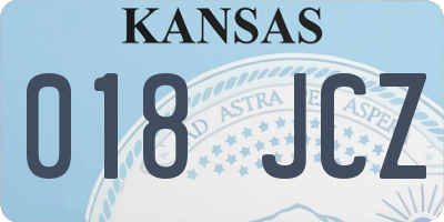 KS license plate 018JCZ