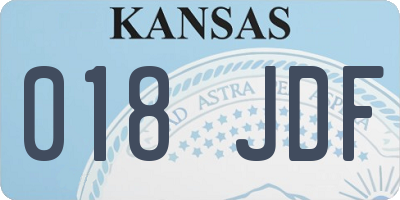 KS license plate 018JDF