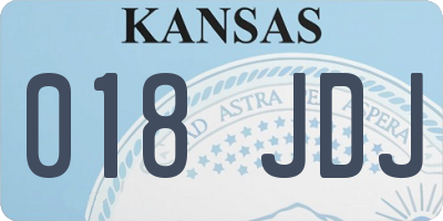 KS license plate 018JDJ