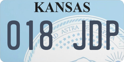 KS license plate 018JDP