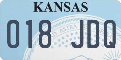 KS license plate 018JDQ