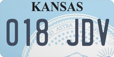 KS license plate 018JDV